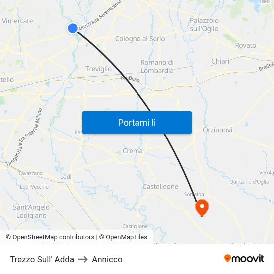 Trezzo Sull' Adda to Annicco map