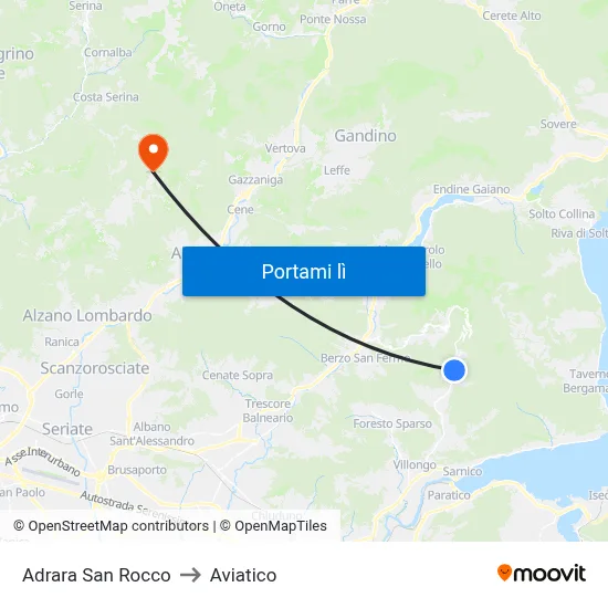 Adrara San Rocco to Aviatico map