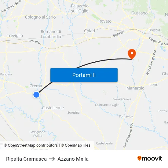 Ripalta Cremasca to Azzano Mella map