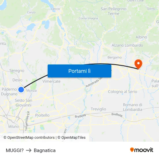 MUGGI? to Bagnatica map