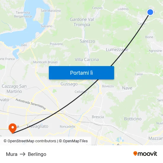 Mura to Berlingo map