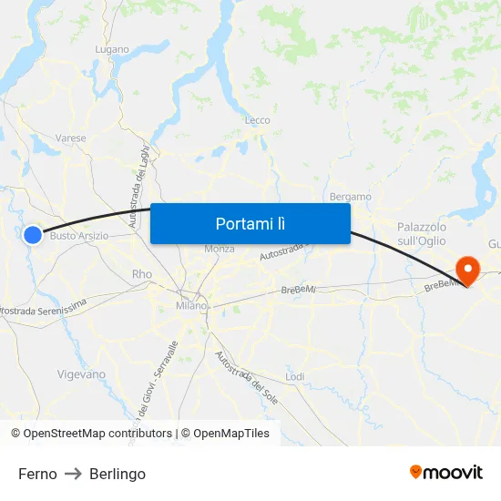 Ferno to Berlingo map