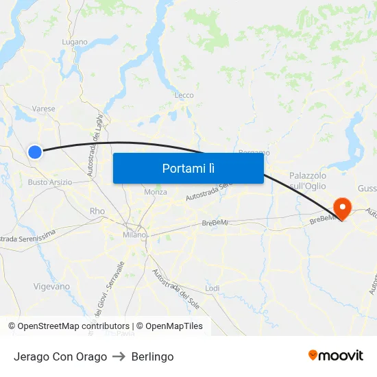 Jerago Con Orago to Berlingo map