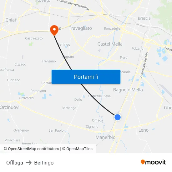 Offlaga to Berlingo map