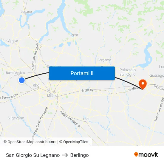 San Giorgio Su Legnano to Berlingo map