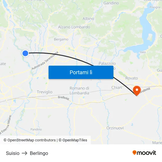 Suisio to Berlingo map