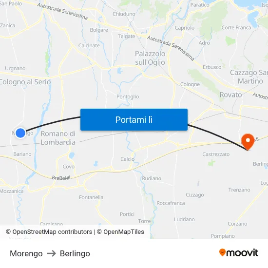 Morengo to Berlingo map