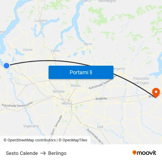 Sesto Calende to Berlingo map