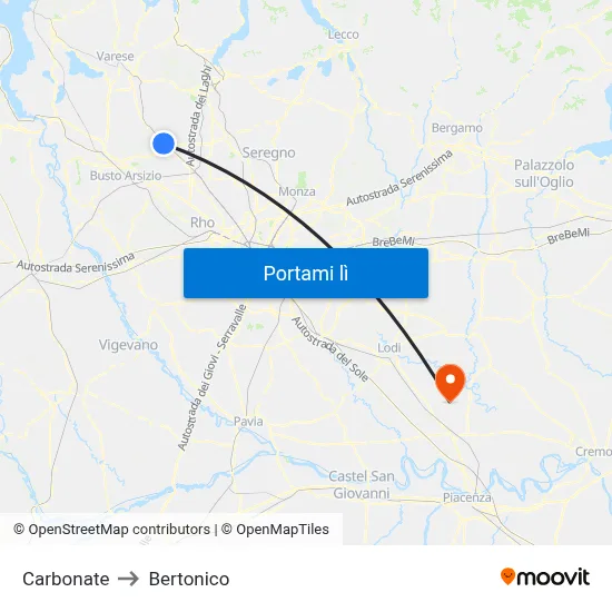 Carbonate to Bertonico map
