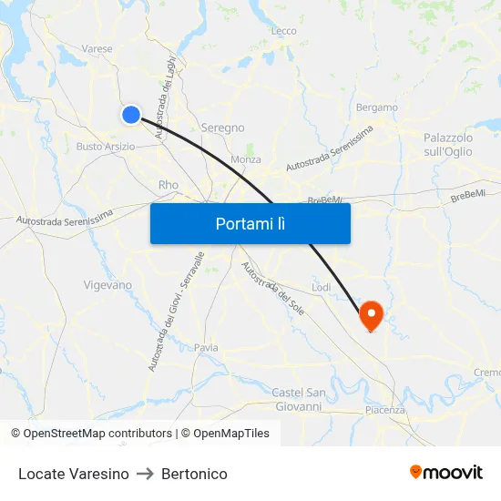 Locate Varesino to Bertonico map