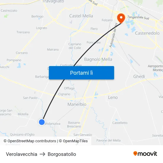Verolavecchia to Borgosatollo map