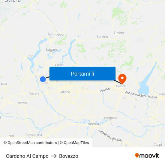 Cardano Al Campo to Bovezzo map
