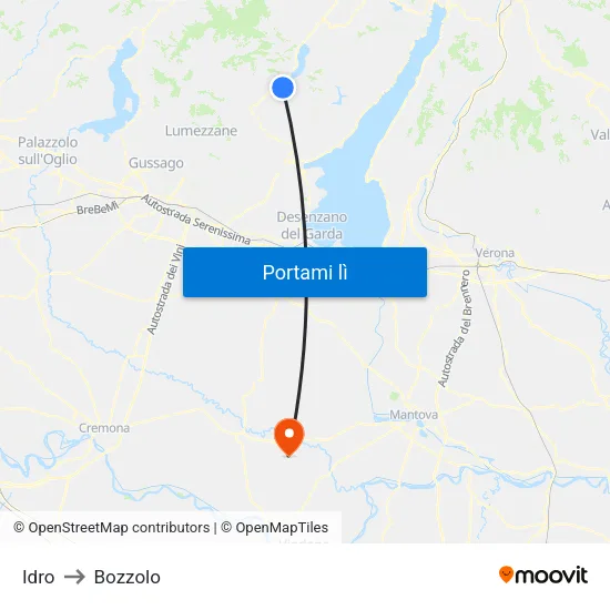 Idro to Bozzolo map