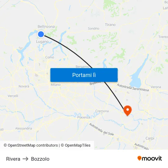 Rivera to Bozzolo map