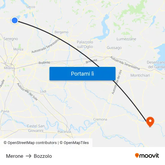 Merone to Bozzolo map