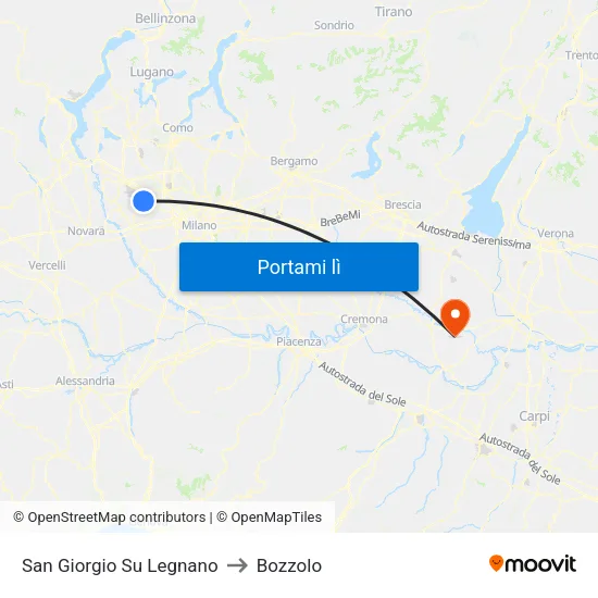 San Giorgio Su Legnano to Bozzolo map