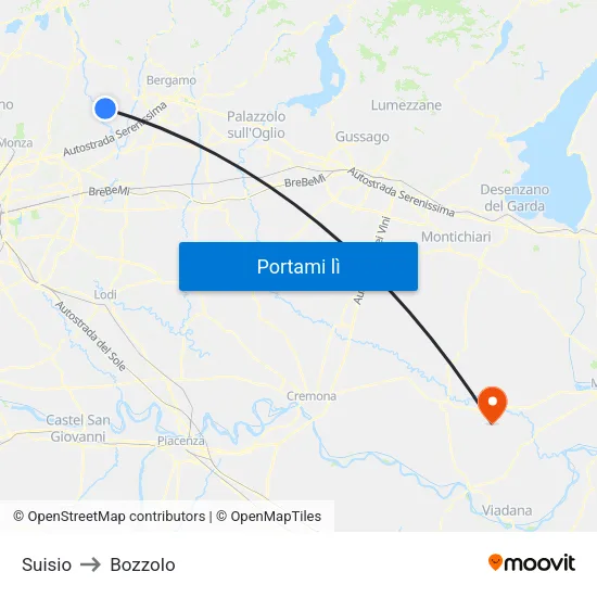 Suisio to Bozzolo map