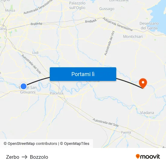 Zerbo to Bozzolo map