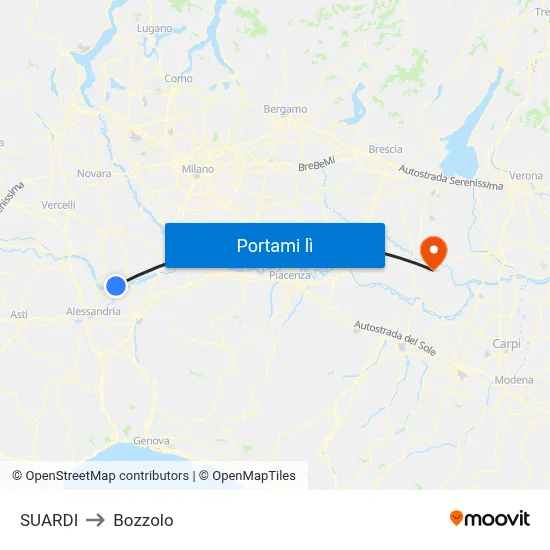 SUARDI to Bozzolo map
