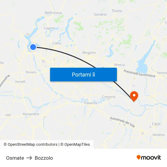 Osmate to Bozzolo map