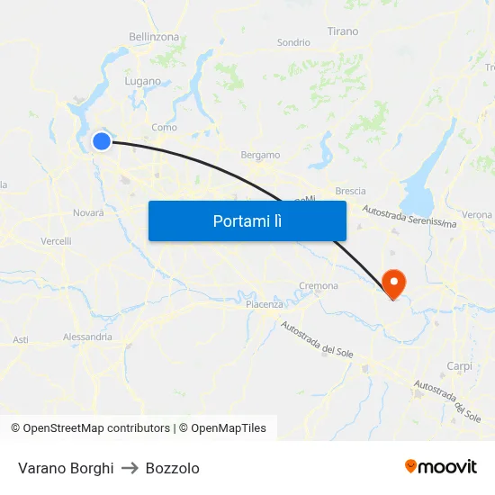 Varano Borghi to Bozzolo map