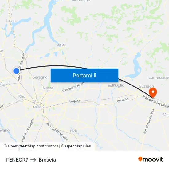 FENEGR? to Brescia map