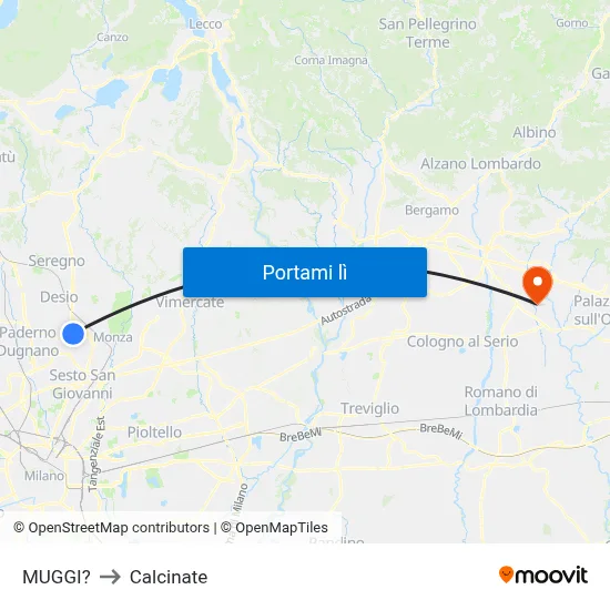 MUGGI? to Calcinate map