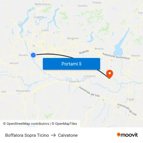 Boffalora Sopra Ticino to Calvatone map