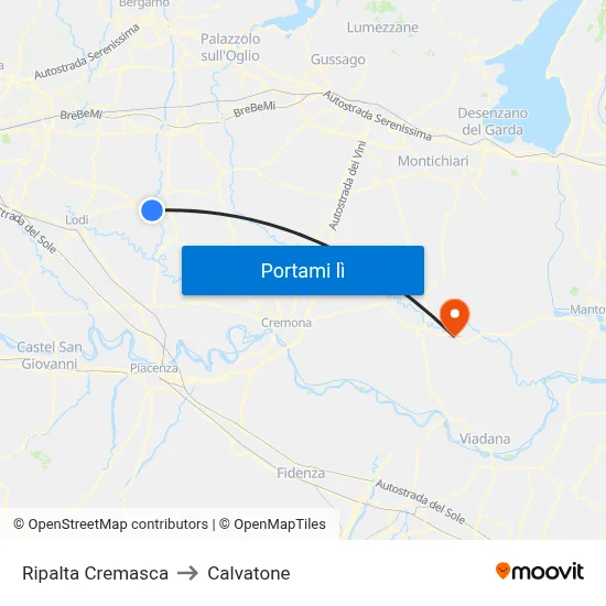 Ripalta Cremasca to Calvatone map