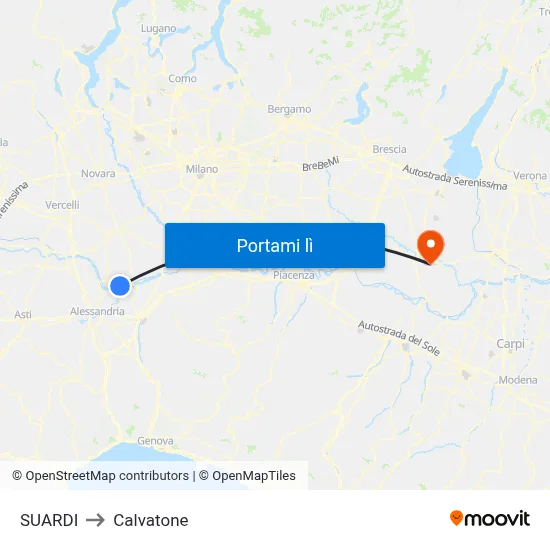 SUARDI to Calvatone map