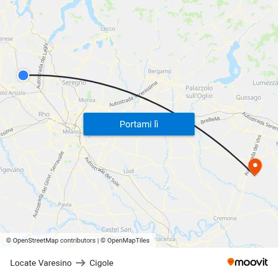 Locate Varesino to Cigole map