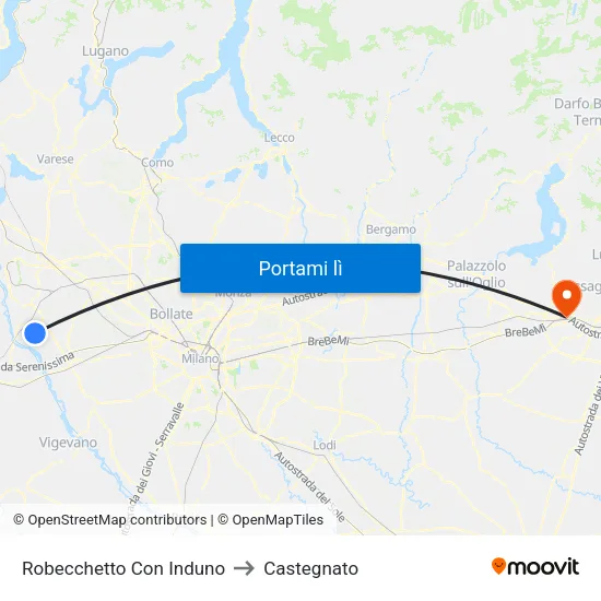 Robecchetto Con Induno to Castegnato map