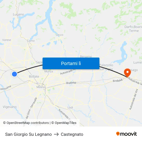 San Giorgio Su Legnano to Castegnato map