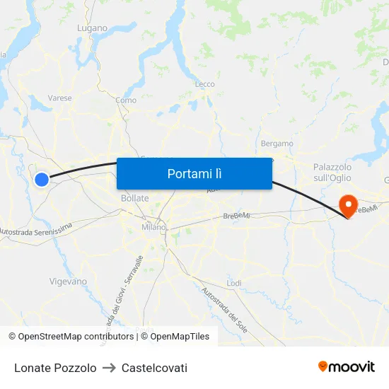 Lonate Pozzolo to Castelcovati map