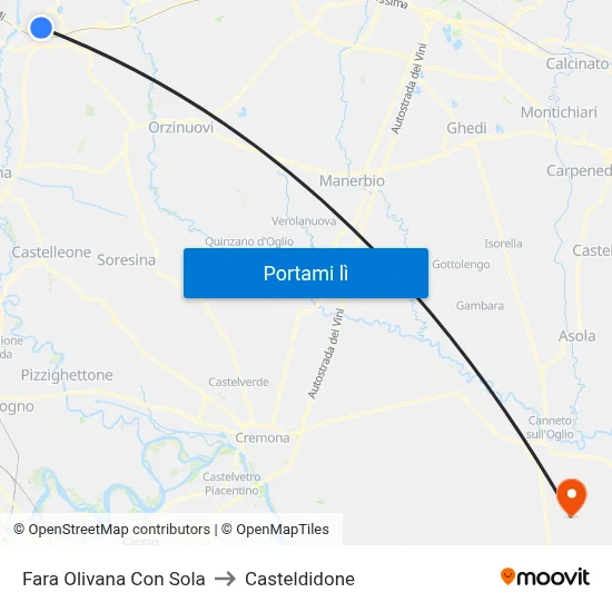 Fara Olivana Con Sola to Casteldidone map