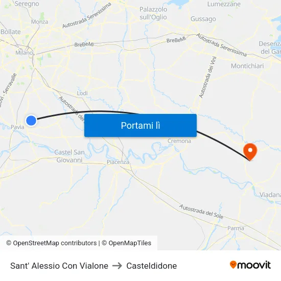 Sant' Alessio Con Vialone to Casteldidone map