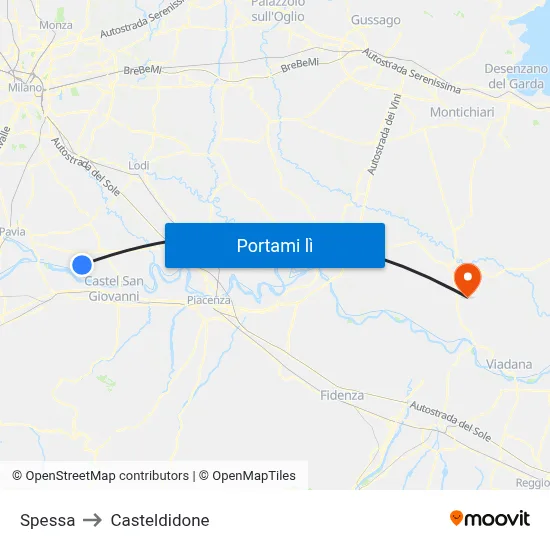 Spessa to Casteldidone map