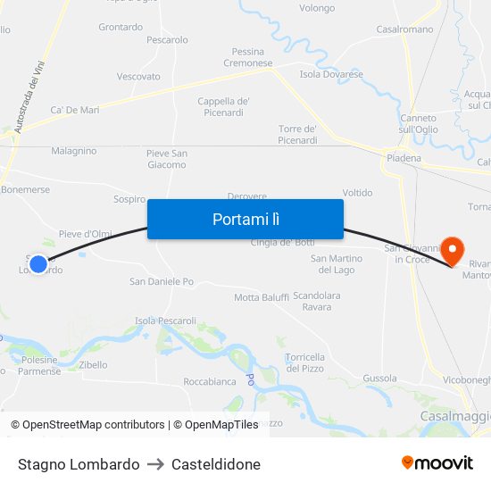 Stagno Lombardo to Casteldidone map