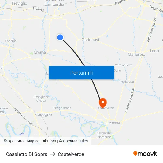 Casaletto Di Sopra to Castelverde map