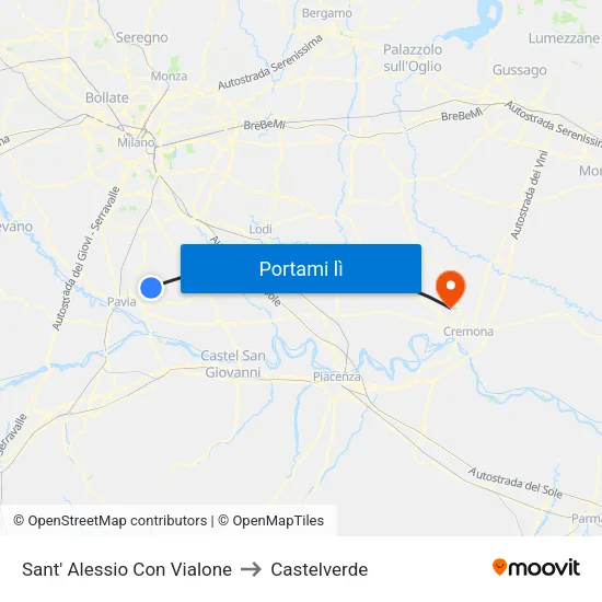 Sant' Alessio Con Vialone to Castelverde map