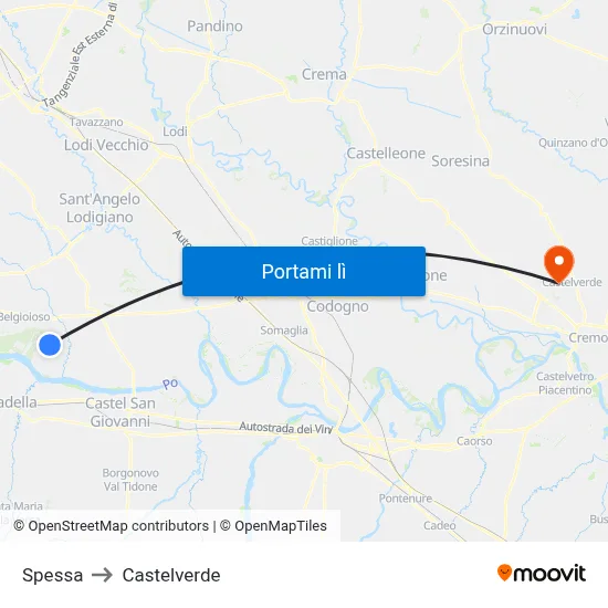 Spessa to Castelverde map