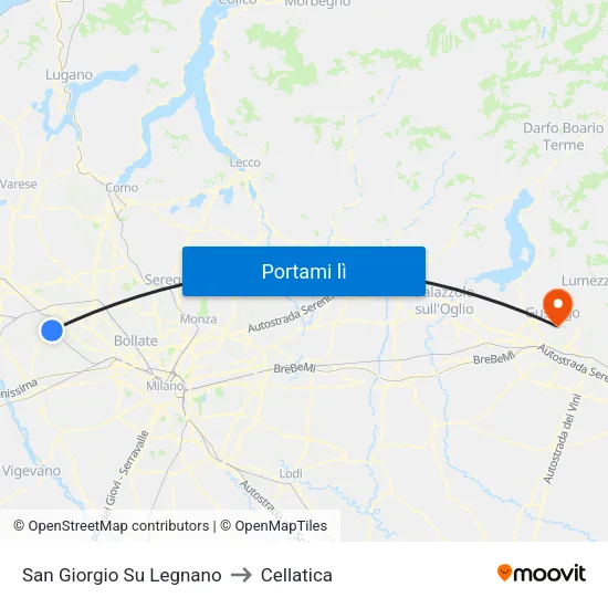 San Giorgio Su Legnano to Cellatica map