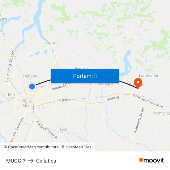 MUGGI? to Cellatica map