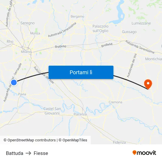 Battuda to Fiesse map