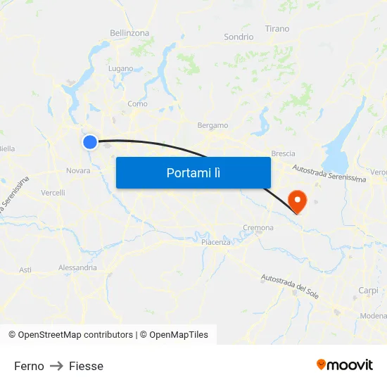 Ferno to Fiesse map