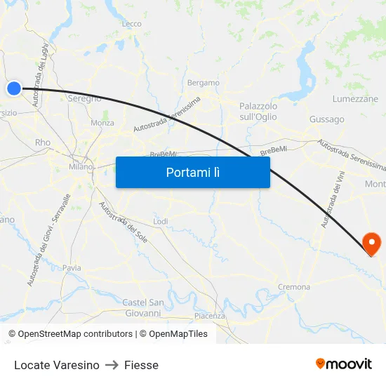 Locate Varesino to Fiesse map