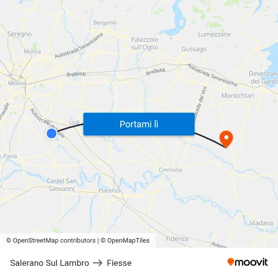 Salerano Sul Lambro to Fiesse map