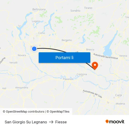 San Giorgio Su Legnano to Fiesse map