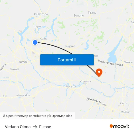 Vedano Olona to Fiesse map