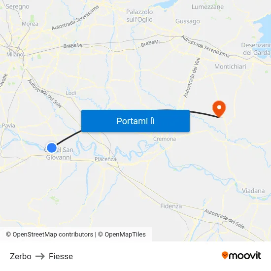 Zerbo to Fiesse map